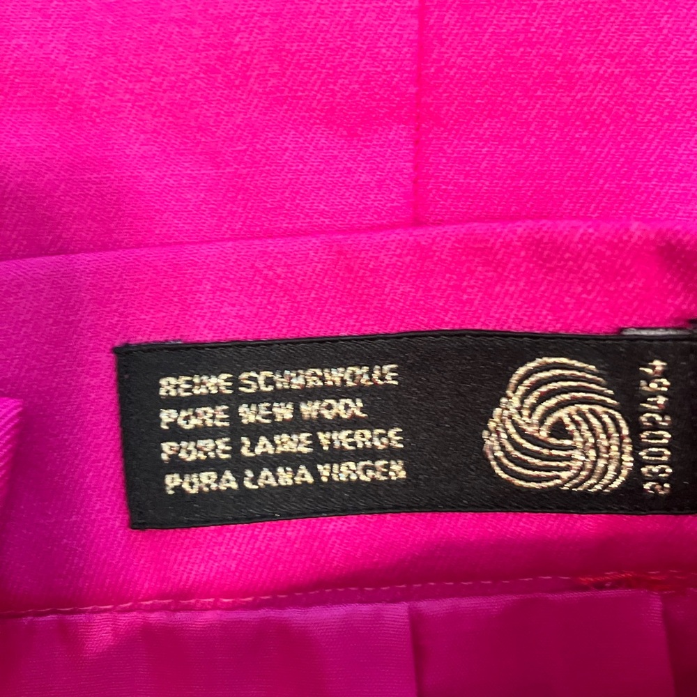 Escada Lollipop Pink 100% Pure Virgin Wool Skirt very smooth feel EU sz 42 US 10 - Picture 4 of 7